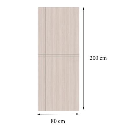 ประตูภายในเมลามีน AZLE L-03 80X200 ซม. สีเทา ไม่เจาะลูกบิด_4