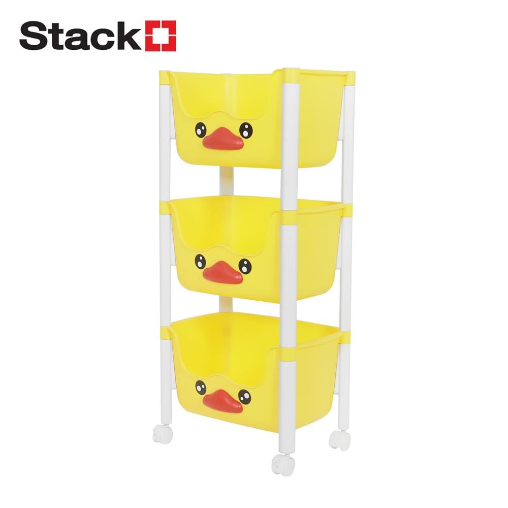 ชั้นวาง 3 ชั้น STACKO KID DUCK 38x25x84 ซม. สีเหลือง_0