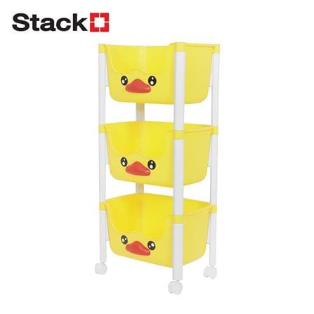 ชั้นวาง 3 ชั้น STACKO KID DUCK 38x25x84 ซม. สีเหลือง_1