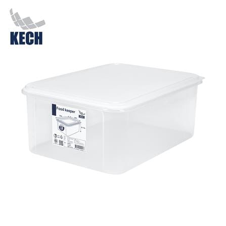 กล่องอาหารเหลี่ยม 18 ลิตร KECH CLOUD สีใส_0