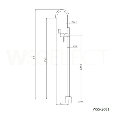 ก๊อกอ่างอาบ WS WSS-2081 สเตนเลส_1