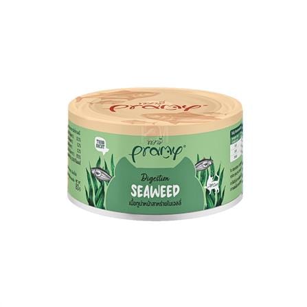 อาหารเปียกแมว PRAMY TUNA MEAT TOPPING SEAWEED IN JELLY 80 ก._0