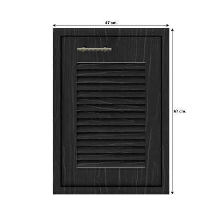 บานซิงค์เดี่ยวเกล็ดเต็ม JUPITER GLORY OAK 47x67 ซม. สีดำ_3