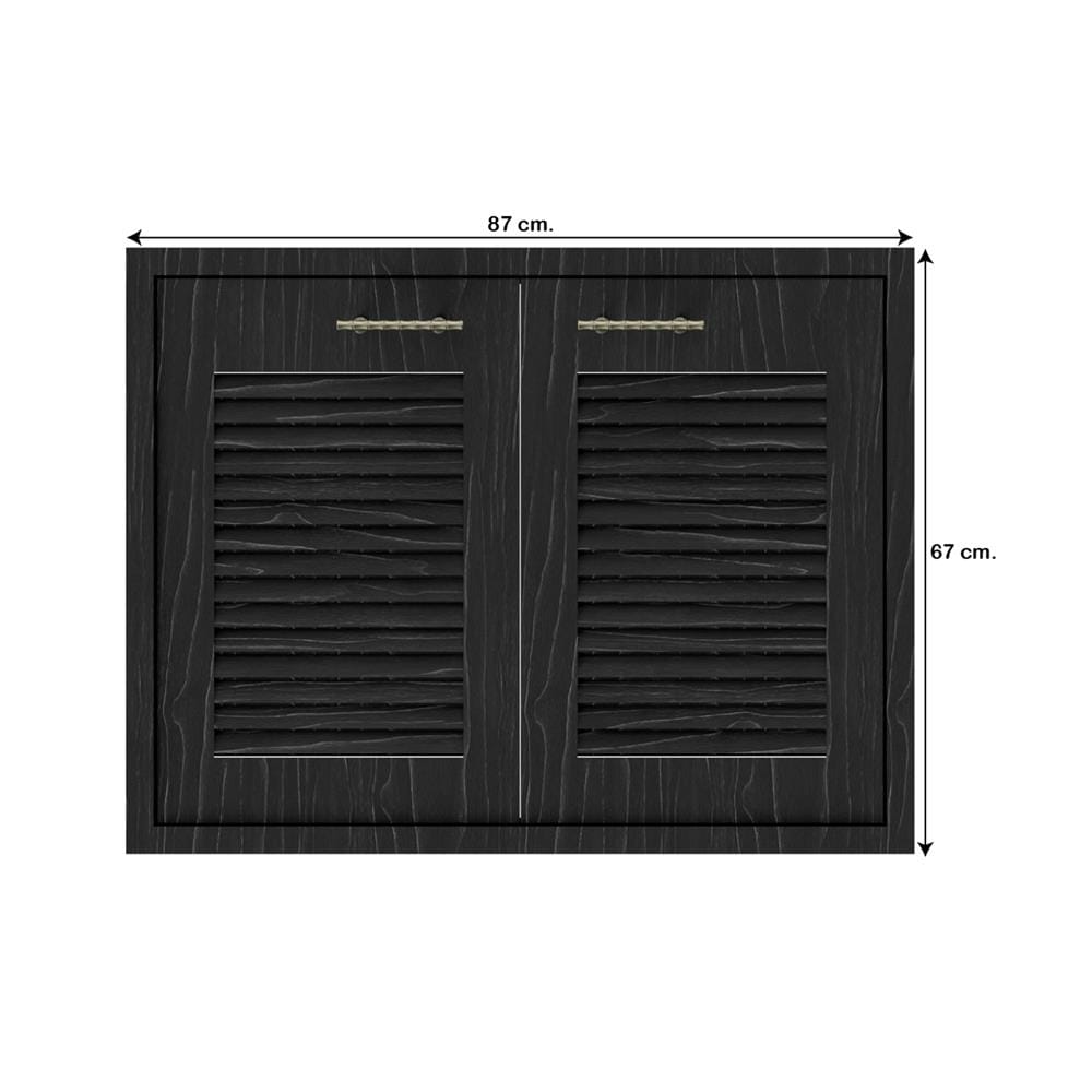 บานซิงค์คู่เกล็ดเต็ม JUPITER GLORY OAK 87x67 ซม. สีดำ