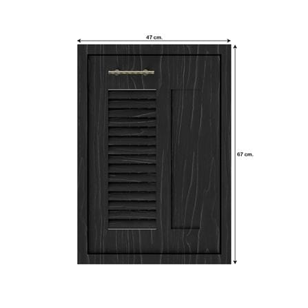 บานซิงค์เดี่ยวเกล็ดผสม JUPITER GLORY OAK 47x67 ซม. สีดำ_3