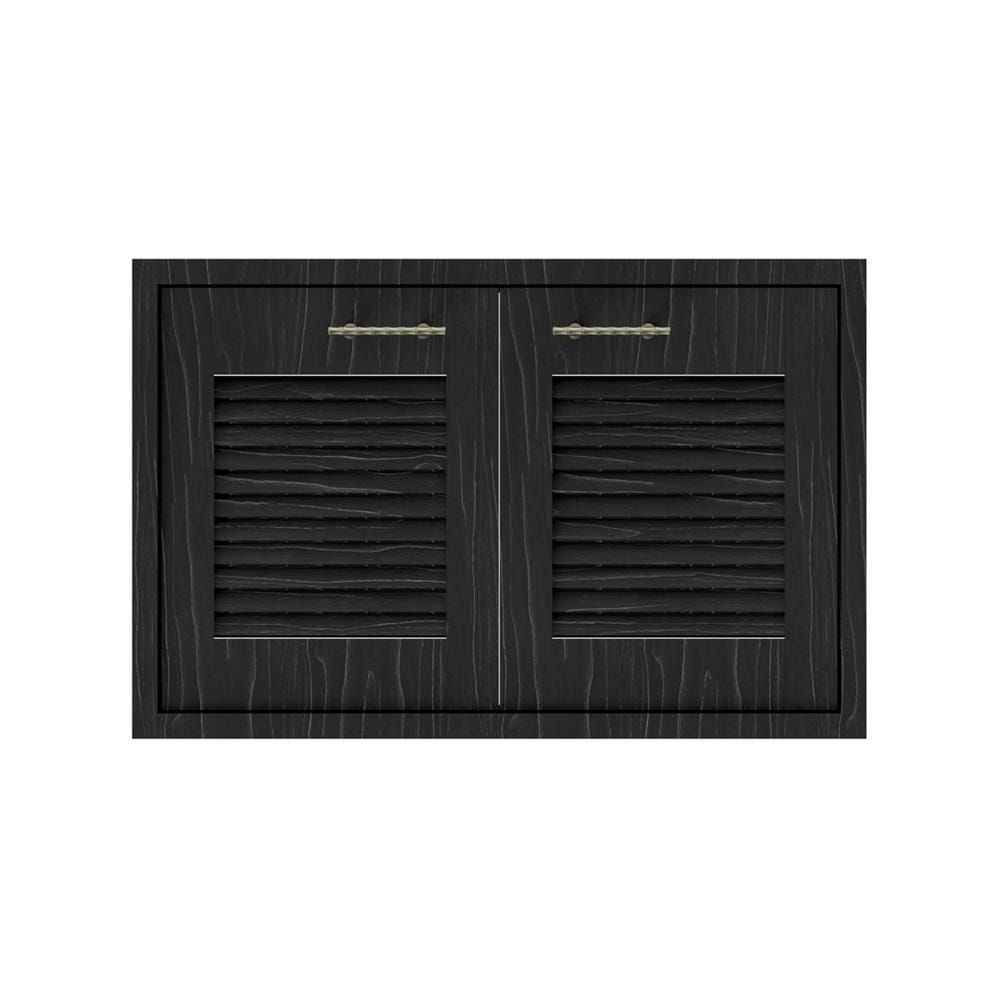 บานใต้เตาเกล็ดเต็ม JUPITER GLORY OAK 87x57 ซม. สีดำ
