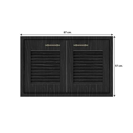 บานใต้เตาเกล็ดเต็ม JUPITER GLORY OAK 87x57 ซม. สีดำ_3