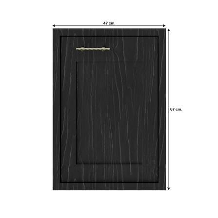 บานซิงค์เดี่ยว JUPITER GLORY OAK 47x67 ซม. สีดำ_4