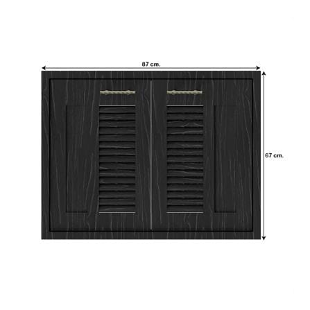 บานซิงค์คู่เกล็ดผสม JUPITER GLORY OAK 87x67 ซม. สีดำ_3