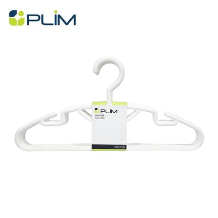 ไม้แขวนเสื้อ PLIM H-059 สีขาว แพ็ก 6 ชิ้น