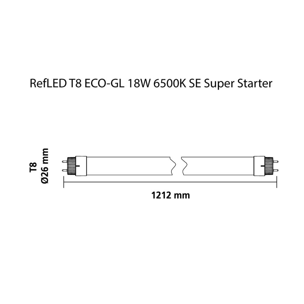 หลอด LED SYLVANIA T8 SUPER LM SE 18 วัตต์ DAYLIGHT G13