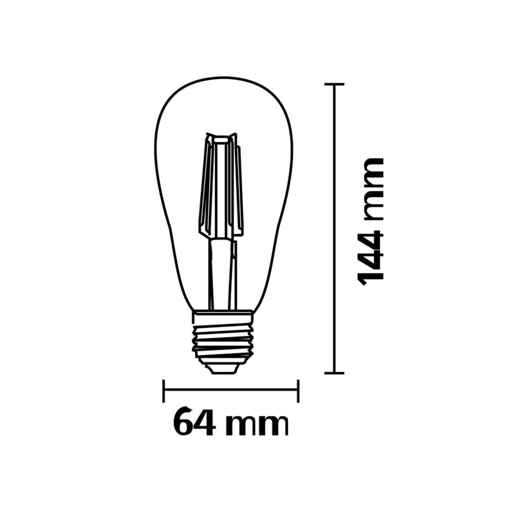 หลอด LED SYLVANIA ST64 FIRA GOLD 4 วัตต์ WARM WHITE E27