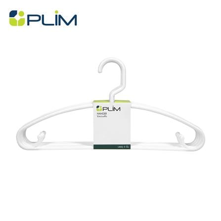 ไม้แขวนเสื้อ PLIM H-023 สีขาว แพ็ก 6 ชิ้น_1