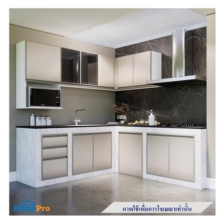 ตู้แขวนบานเปิดคู่พร้อมช่องโล่ง STARMARK BRIX 80x80 ซม. สี METAL_2