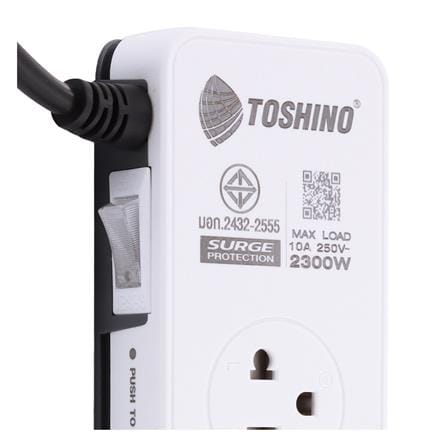 รางปลั๊กไฟ 3 ช่อง 1 สวิตซ์ PD20W+QC3.0+1USB 3.4A TOSHINO CW20PD 2 เมตร_5