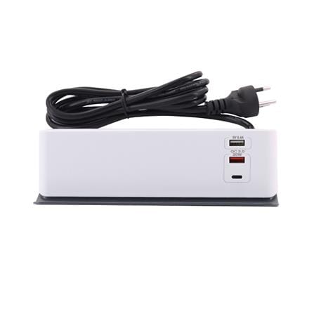รางปลั๊กไฟ 3 ช่อง 1 สวิตซ์ PD20W+QC3.0+1USB 3.4A TOSHINO CW20PD 2 เมตร_2