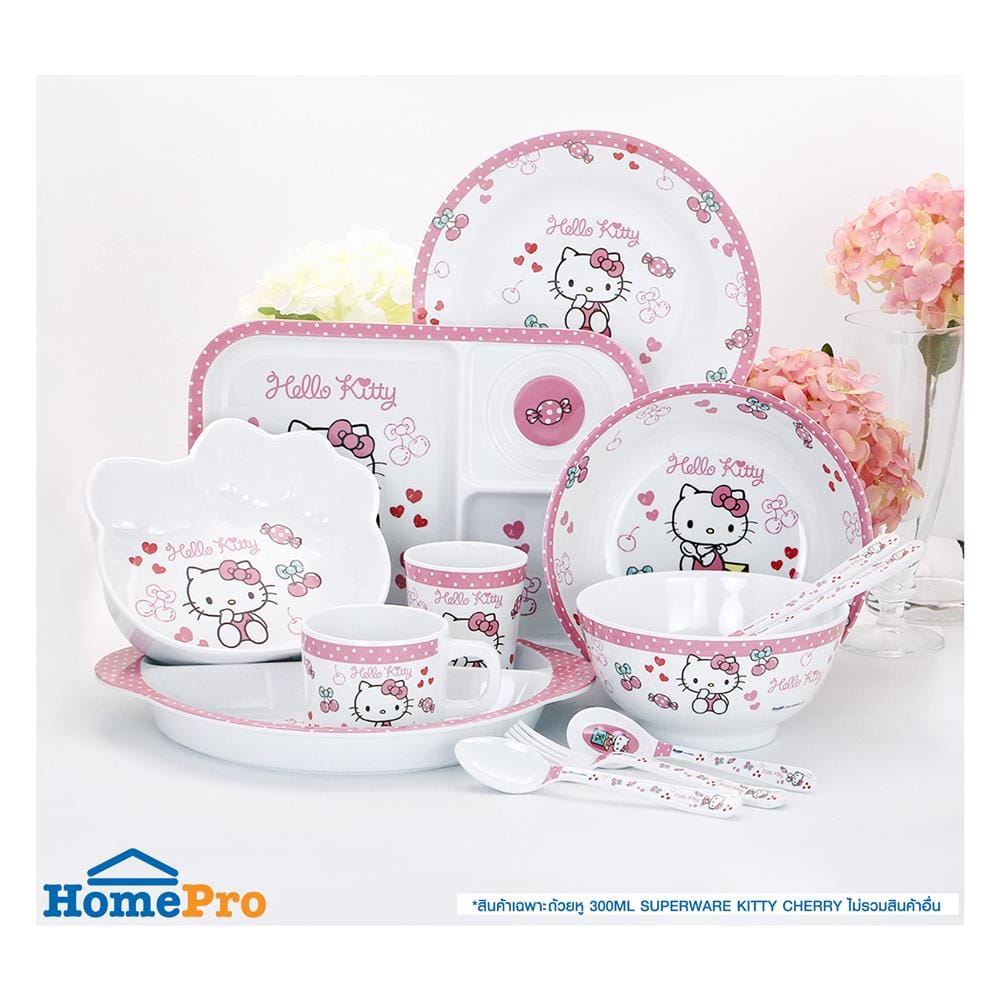 ถ้วยหูเมลามีน 300 มล. SUPERWARE KITTY CHERRY