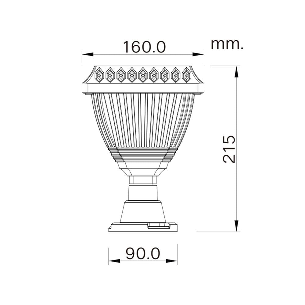 ไฟหัวเสา SOLAR SHINING S-PTL01B-XXSL 3 วัตต์ RGB สีดำ
