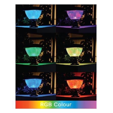 ไฟหัวเสา SOLAR SHINING S-PTL01B-XXSL 3 วัตต์ RGB สีดำ_5