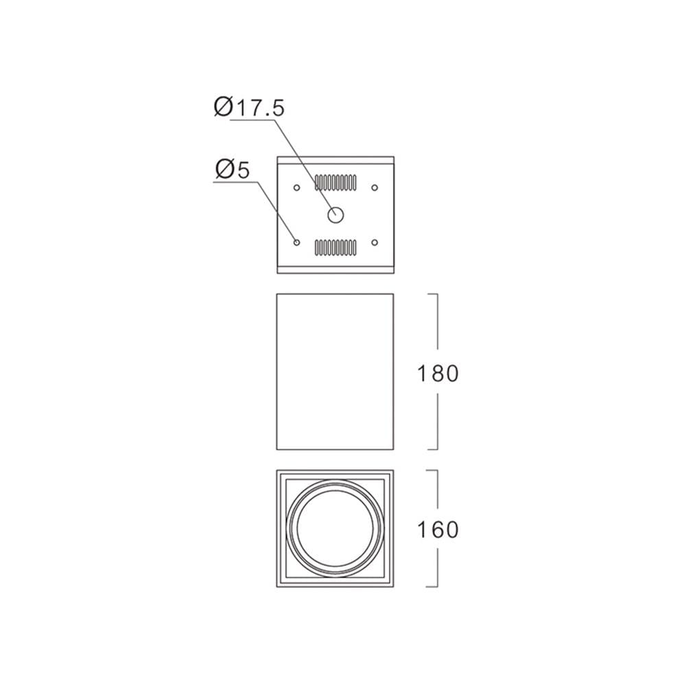 ดาวน์ไลท์ LUMAX 25-01940 6.2 นิ้ว สีขาว เหลี่ยม