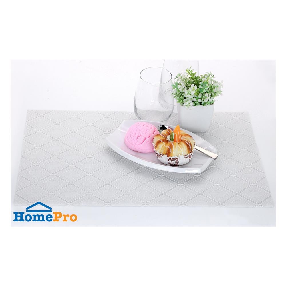 แผ่นรองจาน PVC MEIWA DIAMOND สีครีม