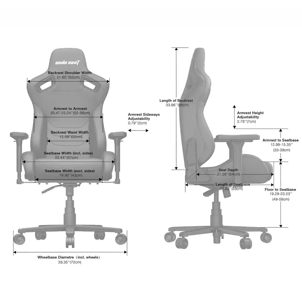 เก้าอี้เกมมิ่ง ANDA SEAT KAISER FRONTIER SIZE XL สีดำ