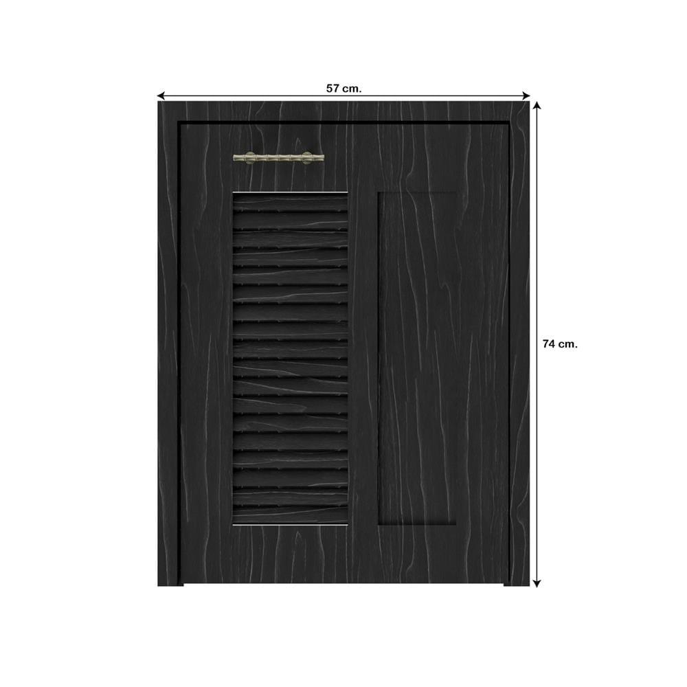 บานถังแก๊สเกล็ดผสม JUPITER GLORY OAK 57x74 ซม. สีดำ