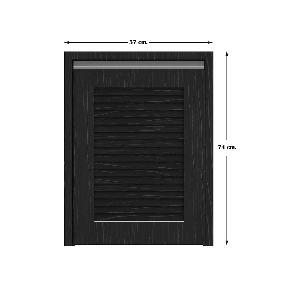 บานถังแก๊สเกล็ดเต็ม JUPITER CHACOAL OAK 57x74 ซม. สีดำ