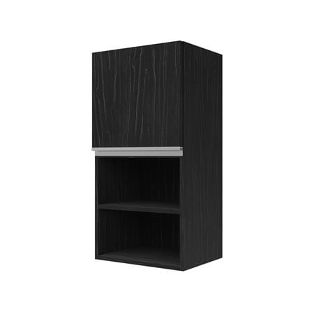 ตู้แขวนเดี่ยวพร้อมช่องโล่ง JUPITER CHACOAL OAK 40x80 ซม. สีดำ