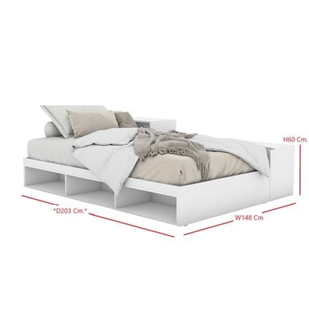 เตียง 3.5 ฟุต KONCEPT FANTASY 19209405 สีขาว_2
