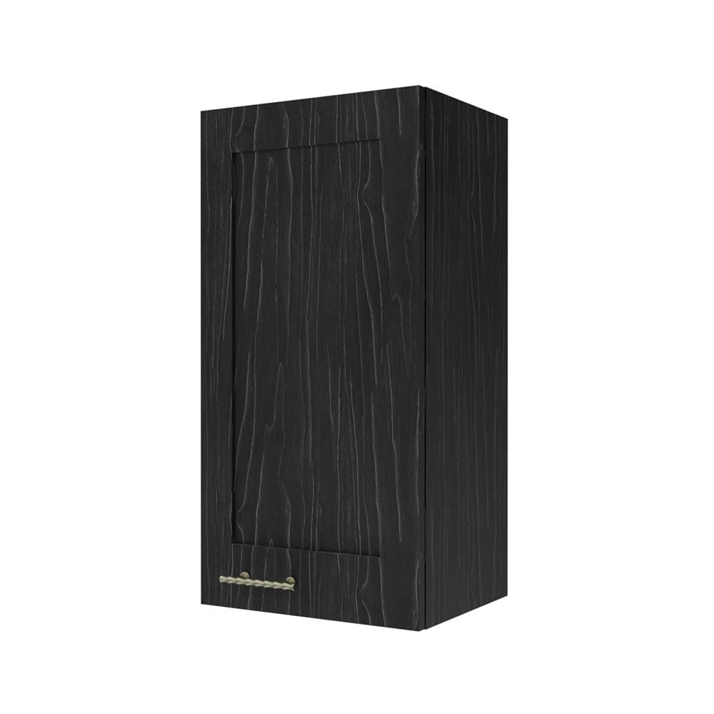 ตู้แขวนเดี่ยวบานเปิดขวา JUPITER GLORY OAK 40x80 ซม. สีดำ