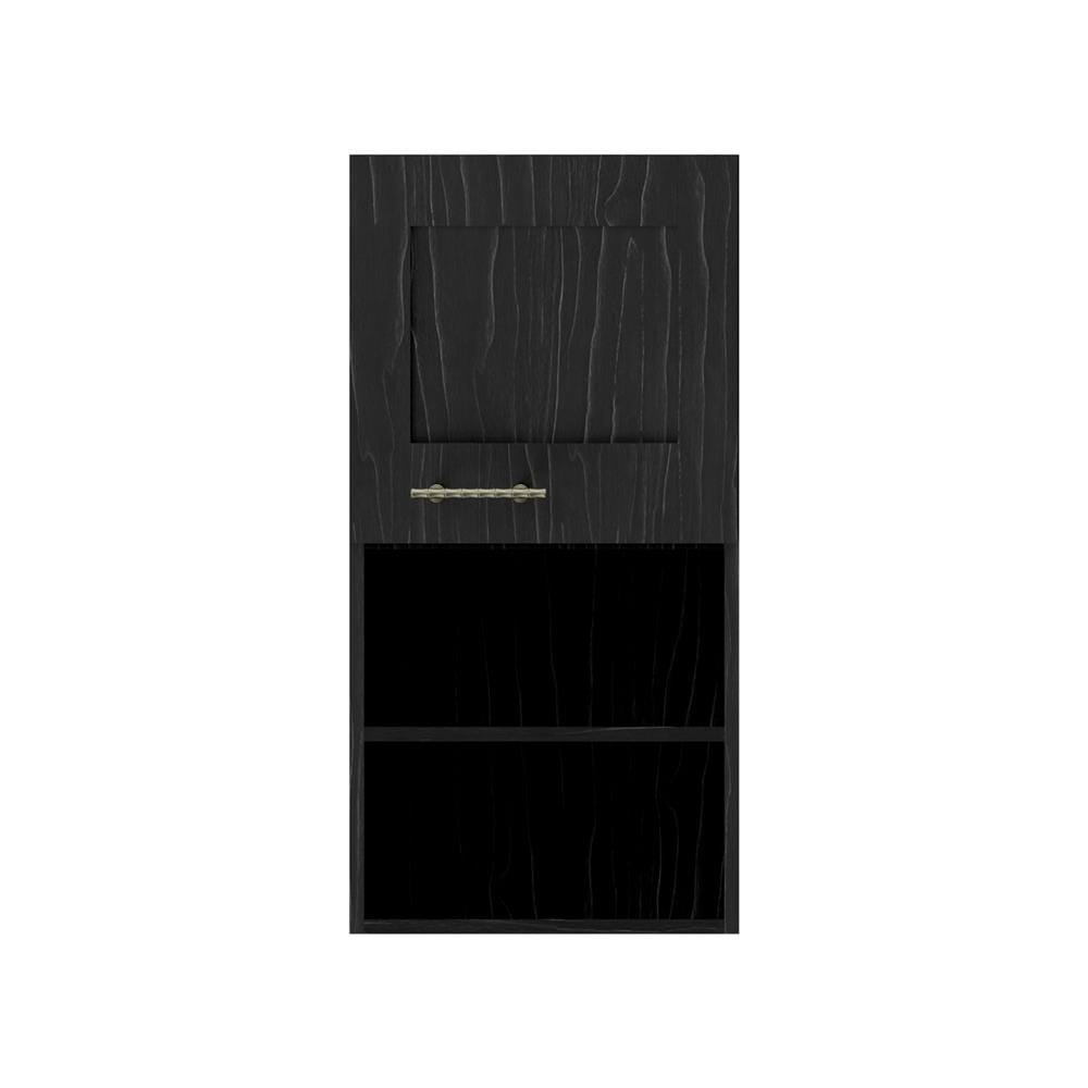 ตู้แขวนเดี่ยวพร้อมช่องโล่ง JUPITER GLORY OAK 40x80 ซม. สีดำ
