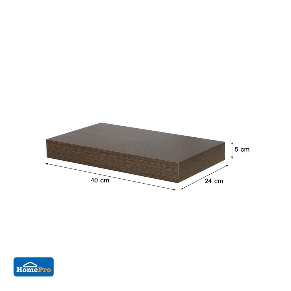 แผ่นชั้นไม้ซ่อนขา STACKO 40x24x5 ซม. สีวินเทจ ทีค