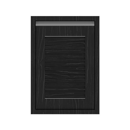 บานซิงค์เดี่ยวเกล็ดเต็ม JUPITER CHACOAL OAK 47x67 ซม. สีดำ
