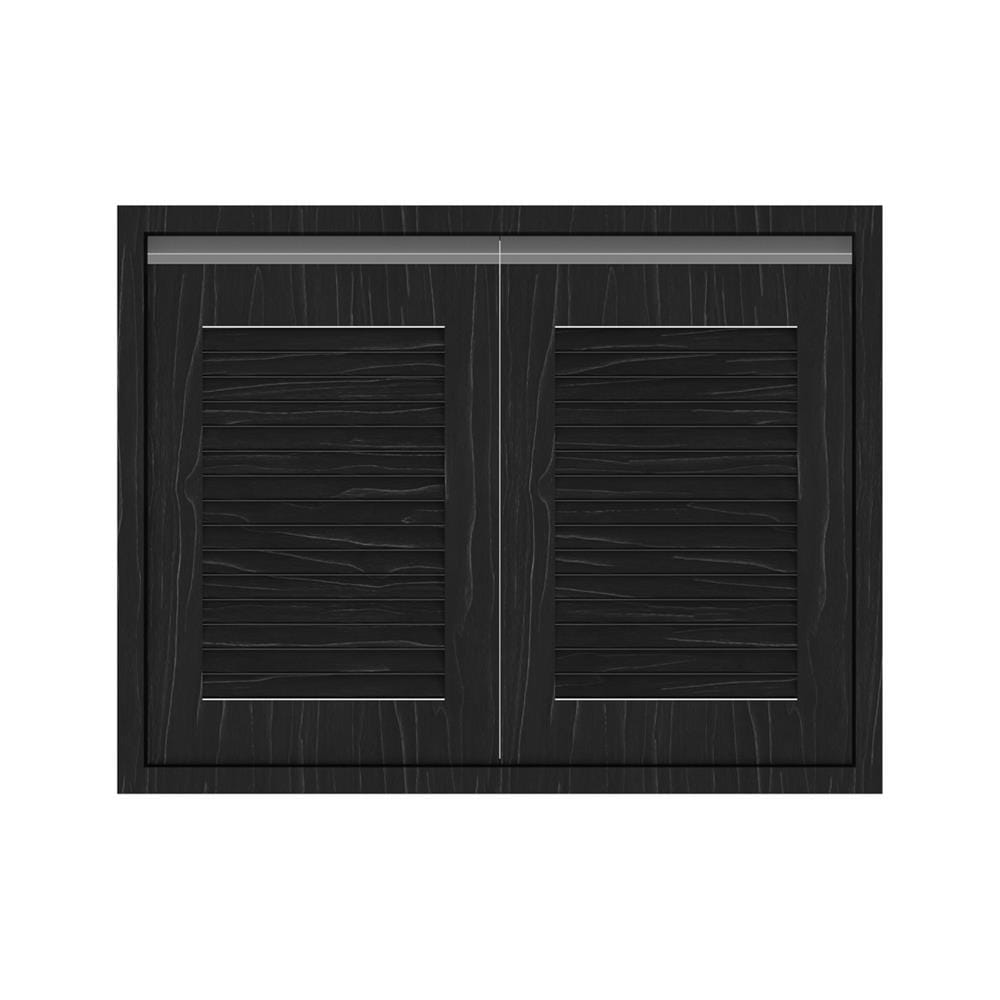 บานซิงค์คู่เกล็ดเต็ม JUPITER CHACOAL OAK 87x67 ซม. สีดำ