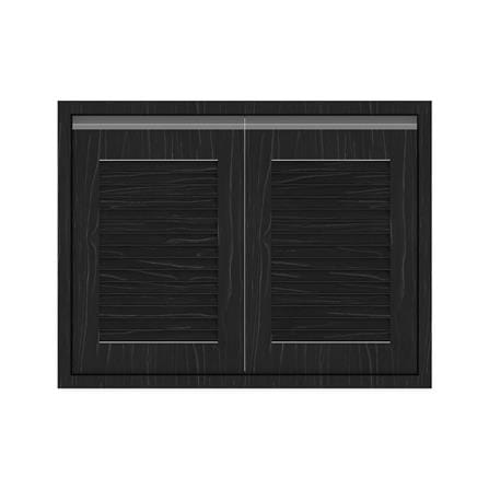 บานซิงค์คู่เกล็ดเต็ม JUPITER CHACOAL OAK 87x67 ซม. สีดำ