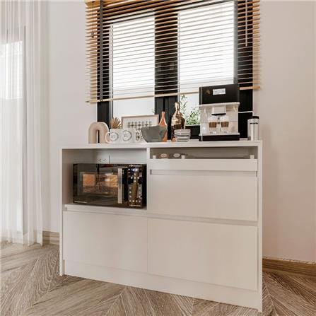 ตู้เตี้ย SB FURNITURE PURIN 19220503 120 ซม. สีขาว_6