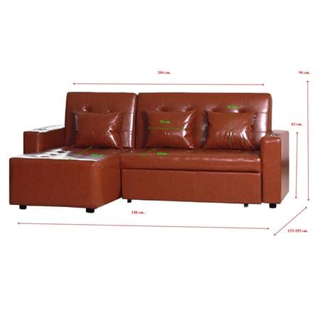 โซฟาเบด AS FURNITURE ALICE RBWB21 สีน้ำตาลอ่อน_7