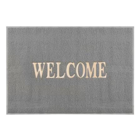 พรมเช็ดเท้าดักฝุ่น HOME LIVING STYLE WELCOME 120X180 ซม. สีเทา_0