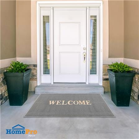 พรมเช็ดเท้าดักฝุ่น HOME LIVING STYLE WELCOME 120X180 ซม. สีเทา_7