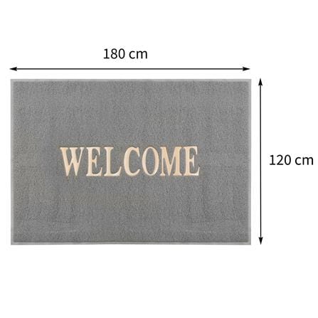 พรมเช็ดเท้าดักฝุ่น HOME LIVING STYLE WELCOME 120X180 ซม. สีเทา_9
