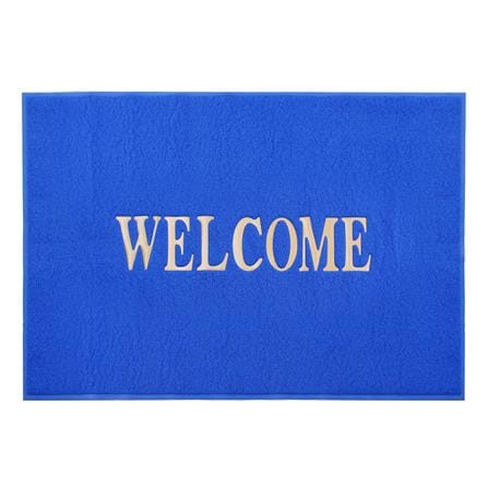 พรมเช็ดเท้าดักฝุ่น HOME LIVING STYLE WELCOME 120X180 ซม. สีน้ำเงิน_0