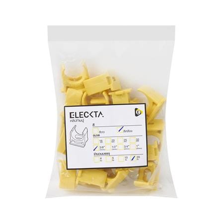 คลิปก้ามปู ELECKTA 3/8 นิ้ว สีเหลือง แพ็ก 20 ชิ้น_2