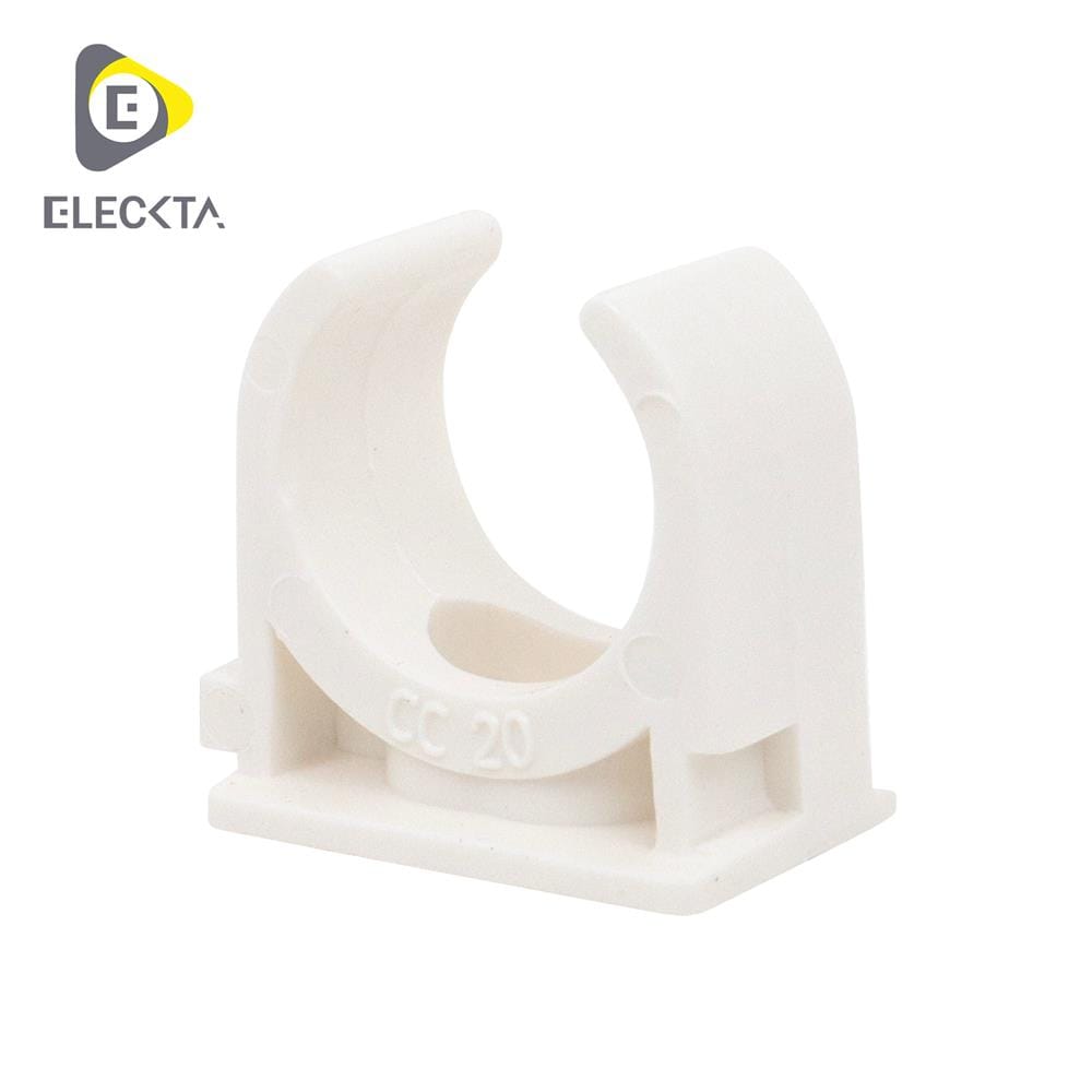 คลิปก้ามปู ELECKTA 20 มม. สีขาว แพ็ก 200 ชิ้น