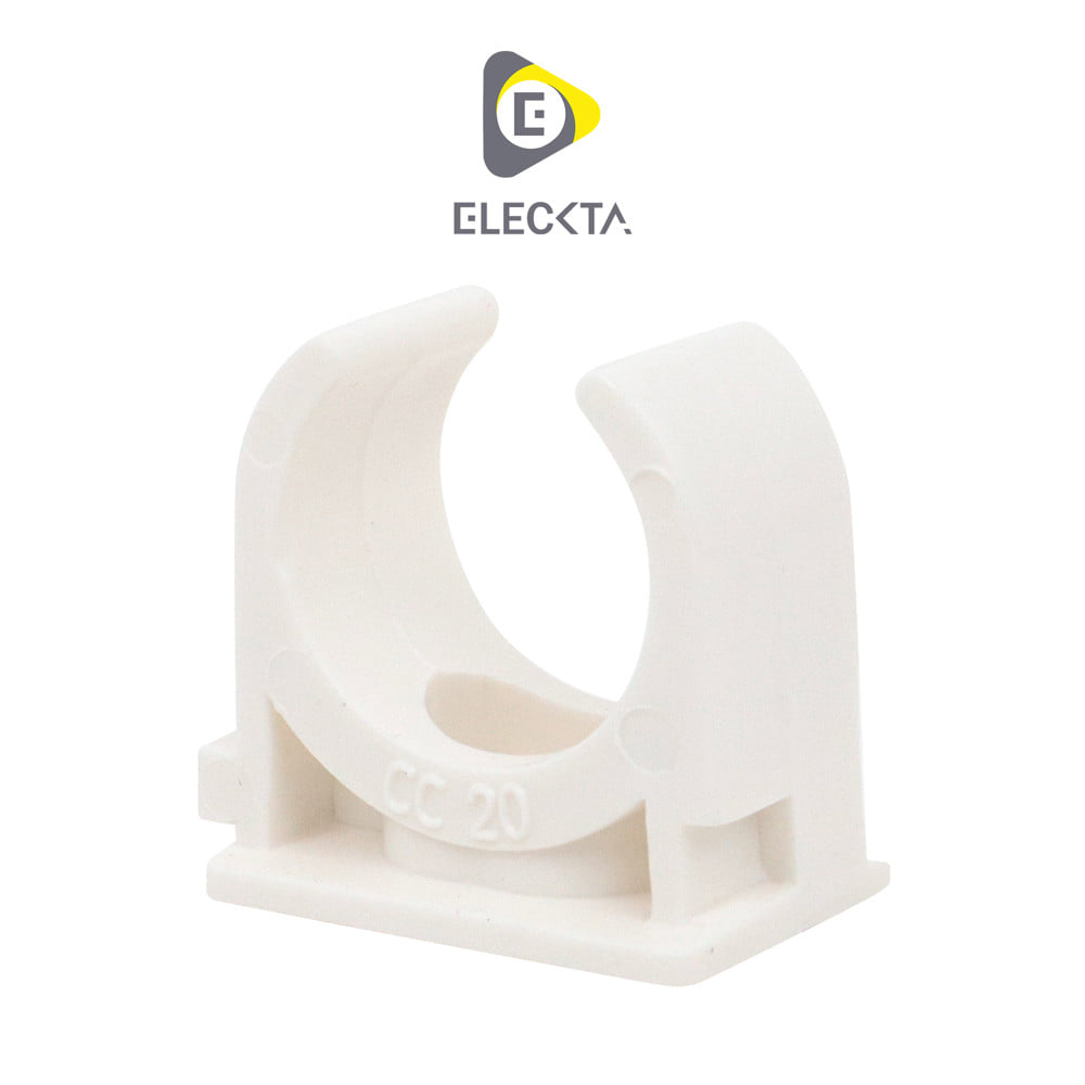 คลิปก้ามปู ELECKTA 20 มม. สีขาว (แพ็ก 200 ชิ้น)