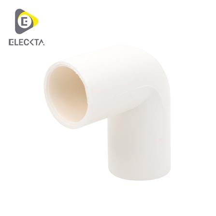 ข้องอ 90 องศา ร้อยสาย ELECKTA 16 มม. สีขาว แพ็ก 5 ชิ้น_0