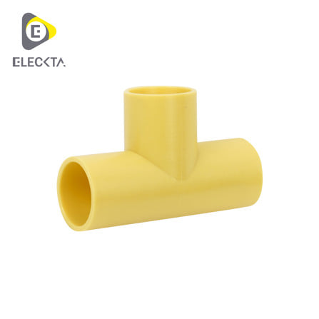 ข้อต่อสามทาง ELECKTA 3/8 นิ้ว สีเหลือง (แพ็ก 10 ชิ้น)_0