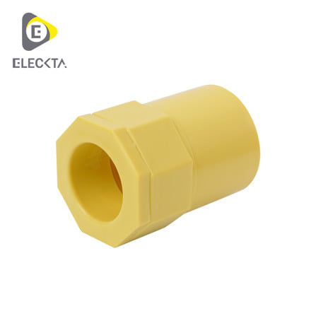 ข้อต่อเข้ากล่อง ELECKTA 1 นิ้ว สีเหลือง (แพ็ก 2 ชิ้น)_0