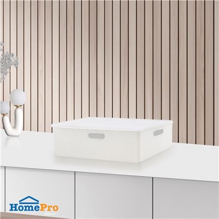 กล่องเก็บของมีฝา STACKO BT30-2 26.3x38.6x12 ซม. สีขาว_4