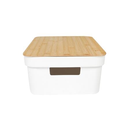 กล่องฝาไม้ 8.5 ลิตร STACKO HOMEY 35x26x14 ซม. สีขาว_4